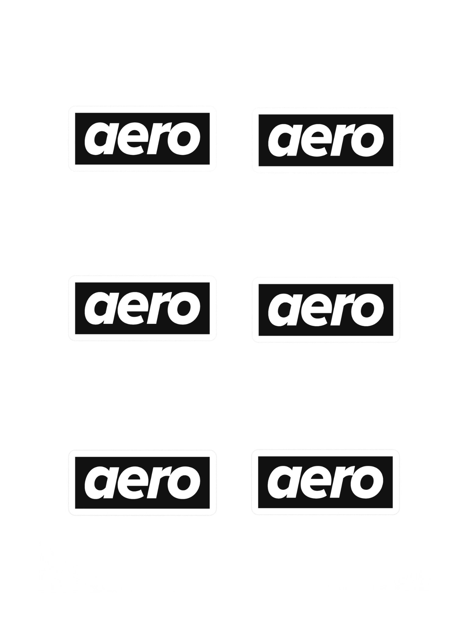 Sticker Sheet "AERO" Box, White/Black product image (3)