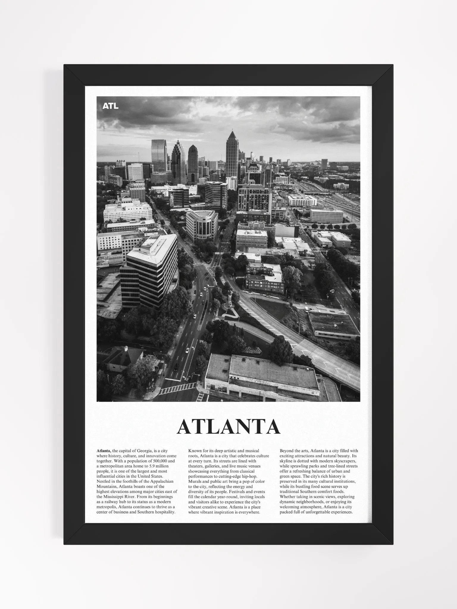 Atlanta 02 Newspaper Poster | Framed product image (5)