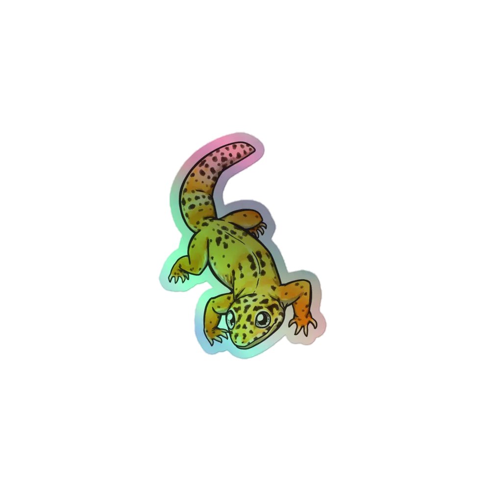 Dazzling Gecko Holographic Sticker product image (5)