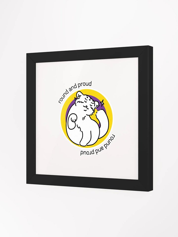 Round and Proud Manul Intersex Version - Framed Print product image (4)