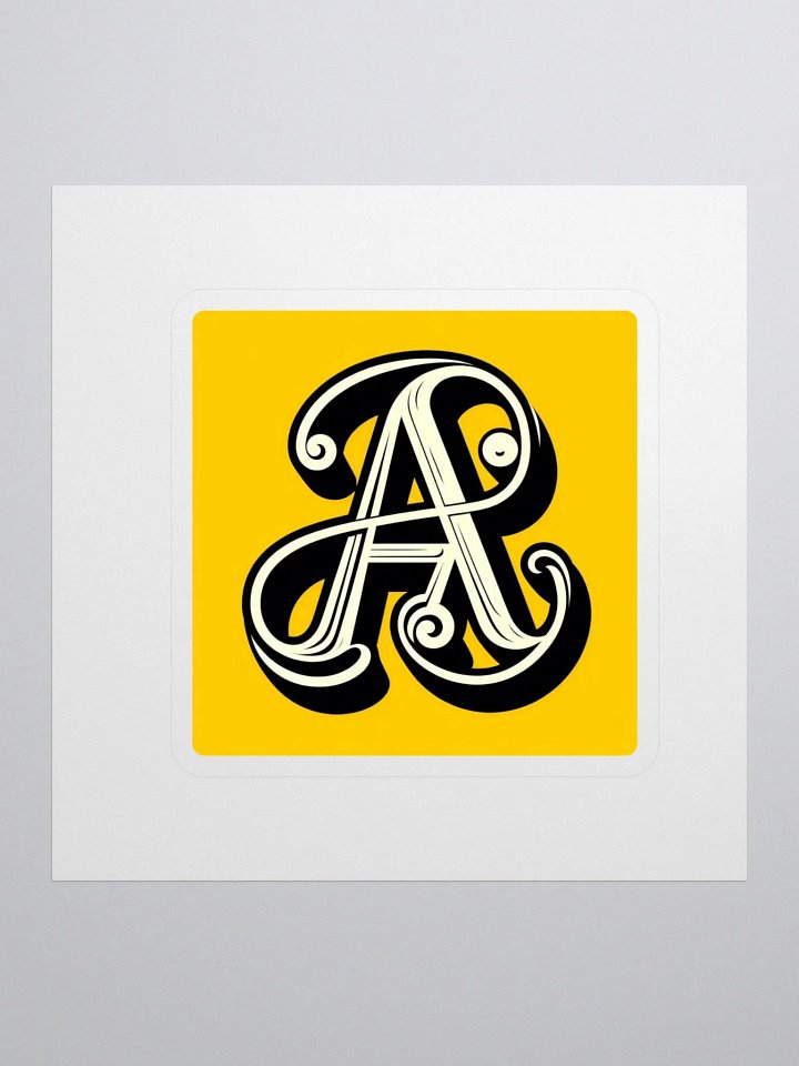 A-List Kiss Cut Stickers | | AI Design initial A product image (1)