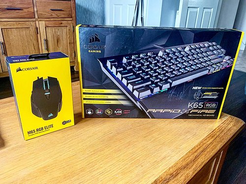 Got to love a @corsair set up! They will go lovely with my Corsair Virtuoso SE’s! Looking forward to then getting a new desk ...