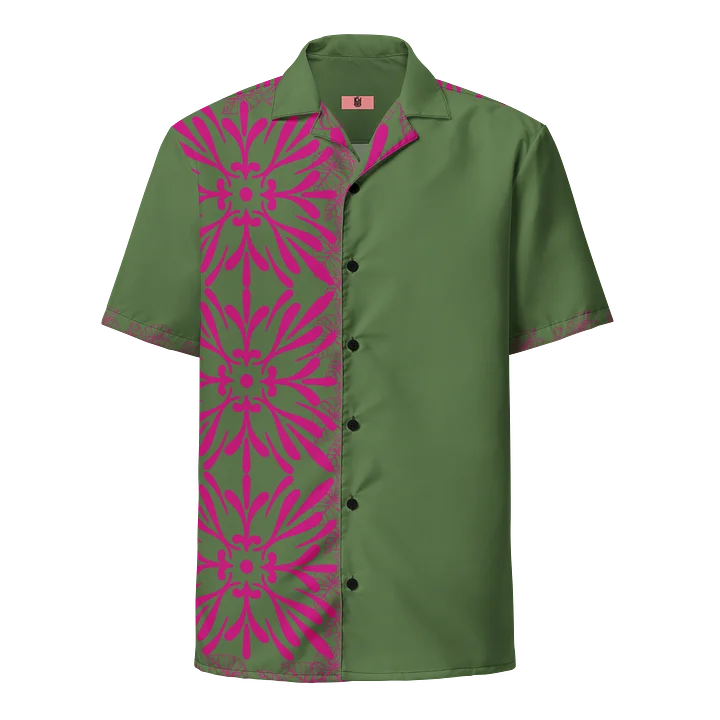 Chemise locale en treillis olive et magenta — PU MANATU product image (1)