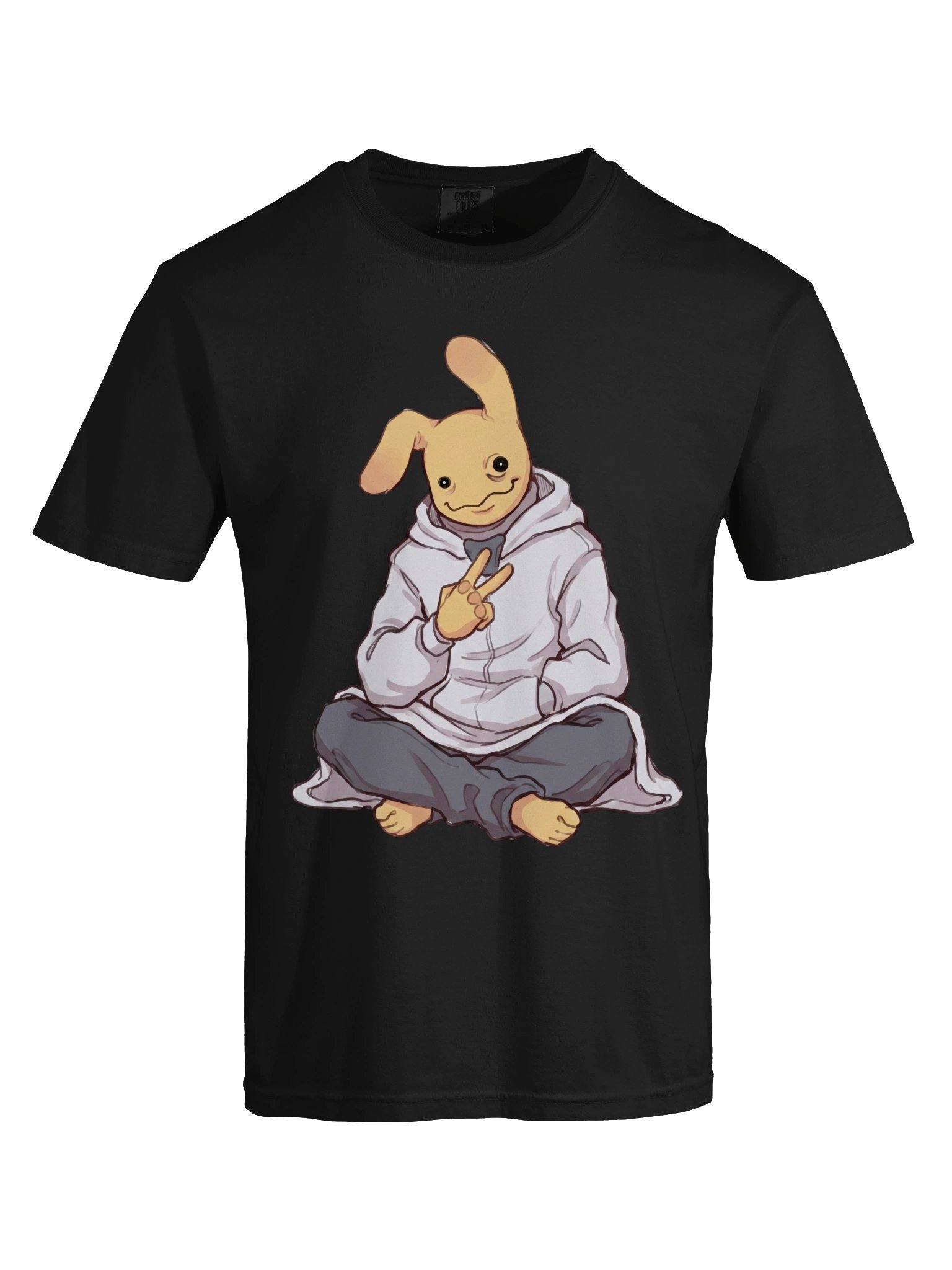 Peace Sign Bunny T-Shirt – Cute Creepy Hospital Aesthetic Unisex Tee product image (61)
