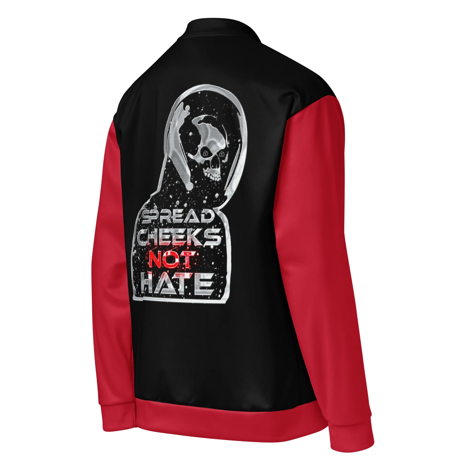 Spread Cheeks NOT Hate Red Sleeves Bomber Jacket product image (4)