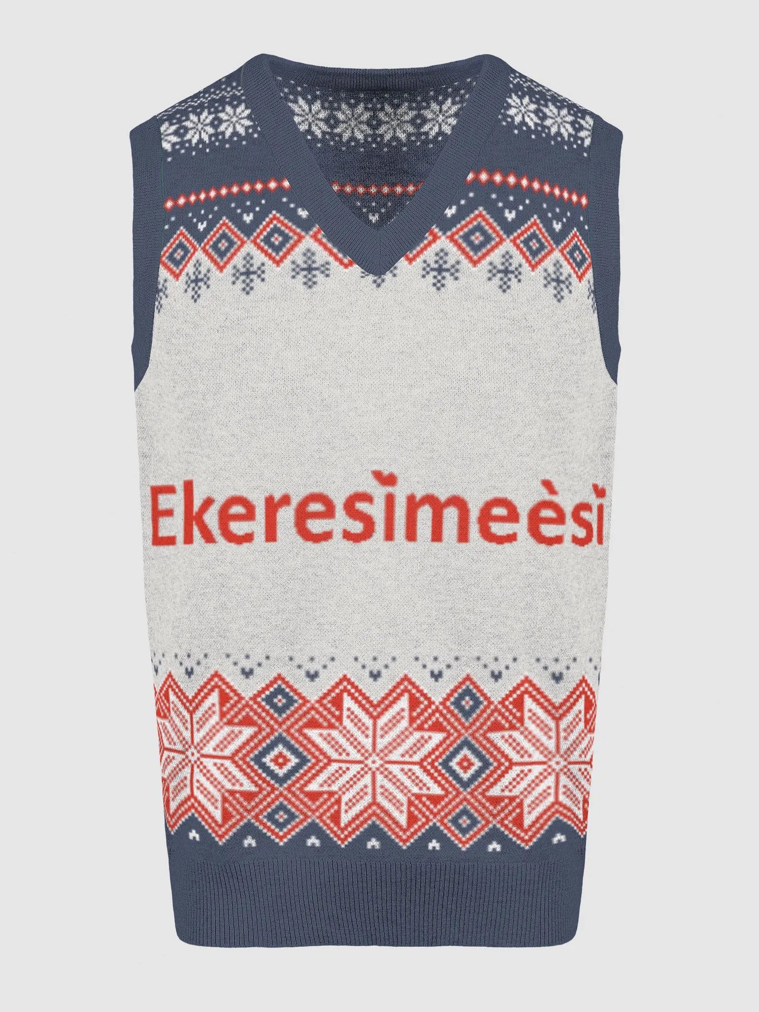 Ekeresìmeèsì Inspired Knitted V-Neck Vest product image (12)