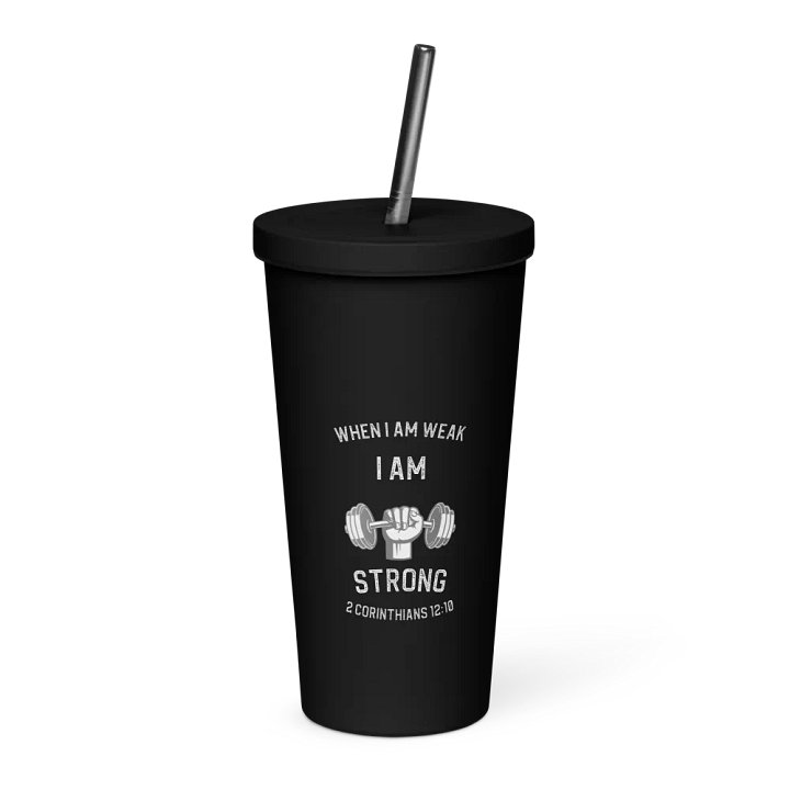 I Am Strong 20 oz. Isolated Cup: Black product image (1)