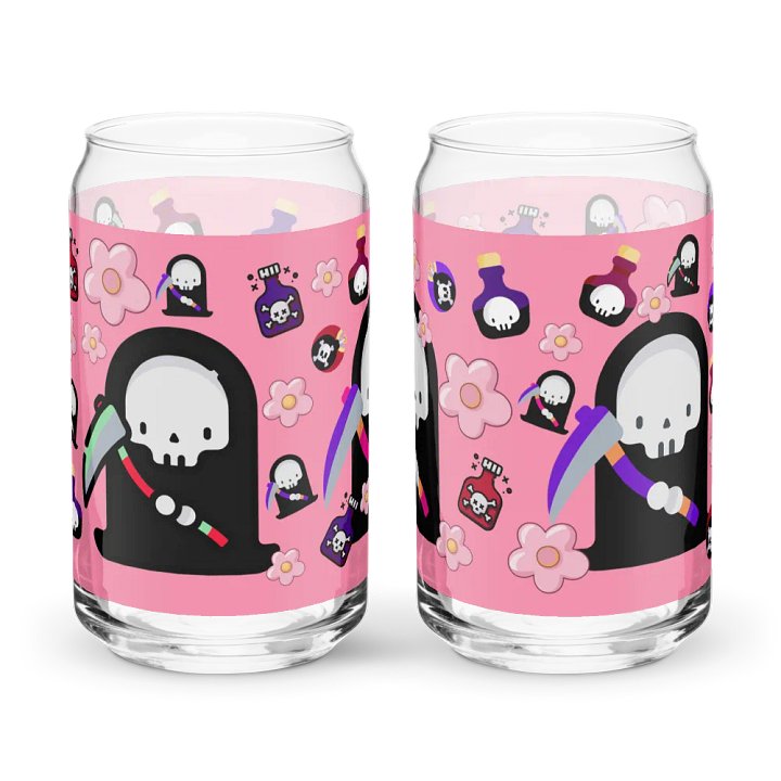 Pink Grim Reaper Glass Tumbler product image (2)
