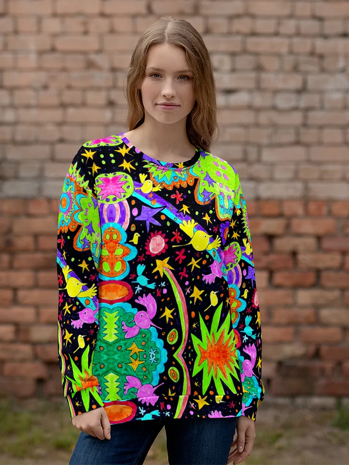 Abstract Cosmic Doodle Art Unisex Recycled Sweatshirt product image (2)