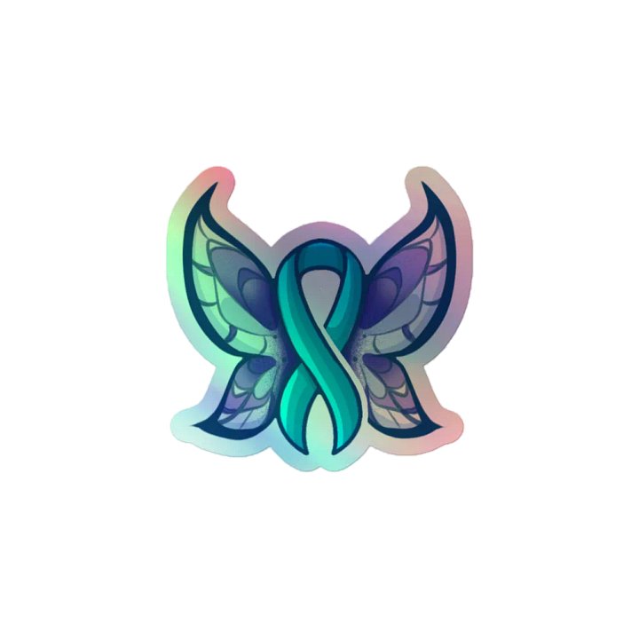 Trigeminal Neuralgia Awareness Ribbon Holo Sticker product image (1)
