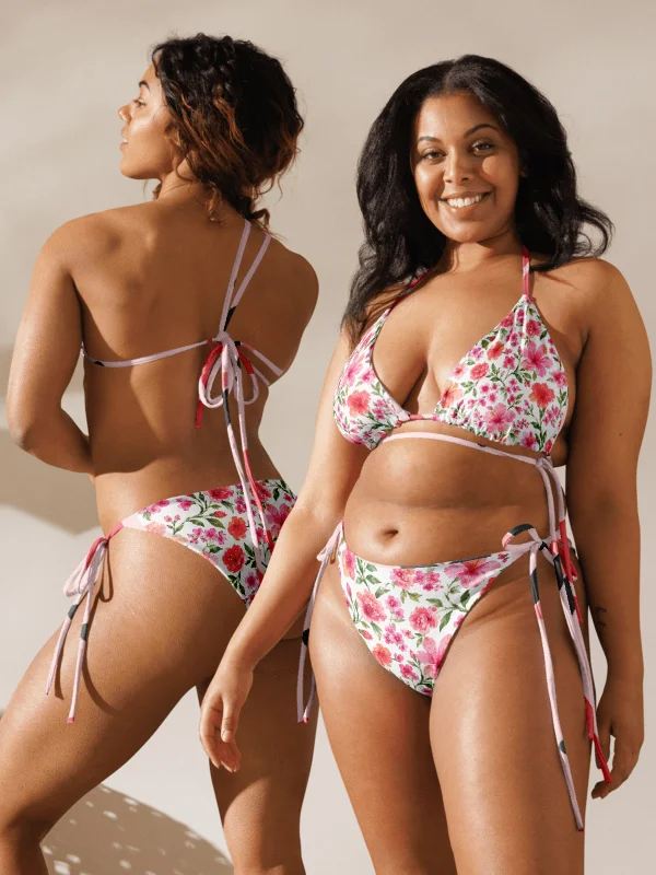Outer Banks Sarah Cameron Pink Floral String Bikini Set product image (6)