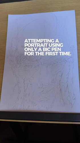 I’m sorry it’s a portrait you’ve seen before, as stated in the video it is my first time using a ballpoint pen for doing a po...