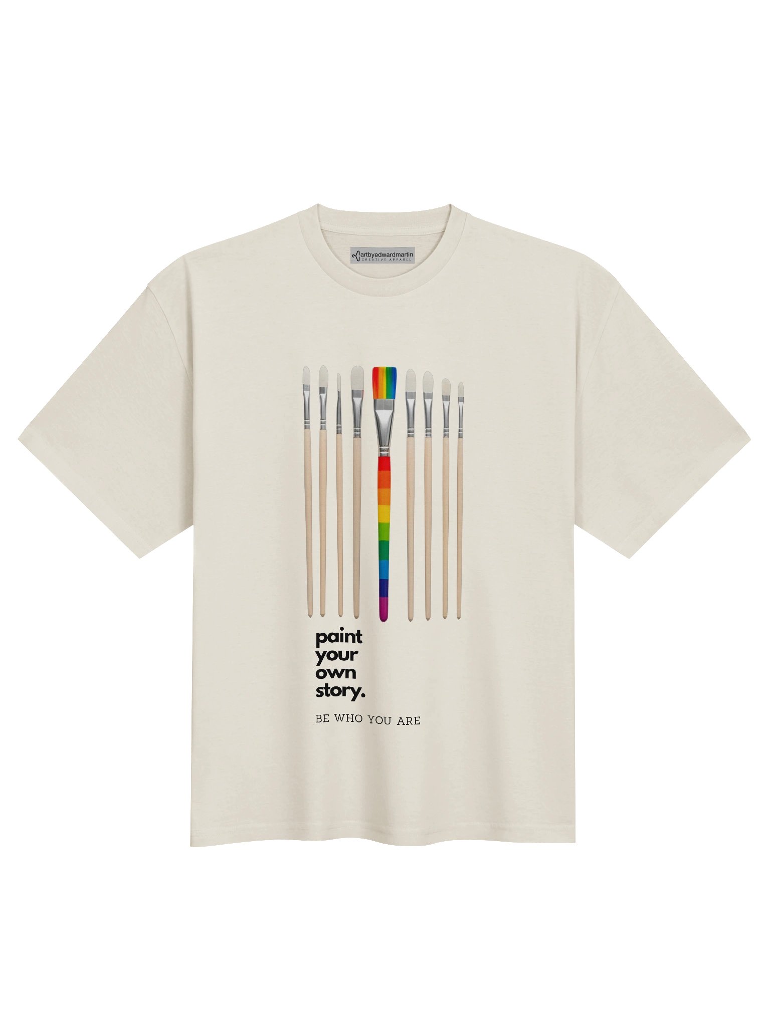 Rainbow Brushstrokes Oversized T-shirt product image (2)