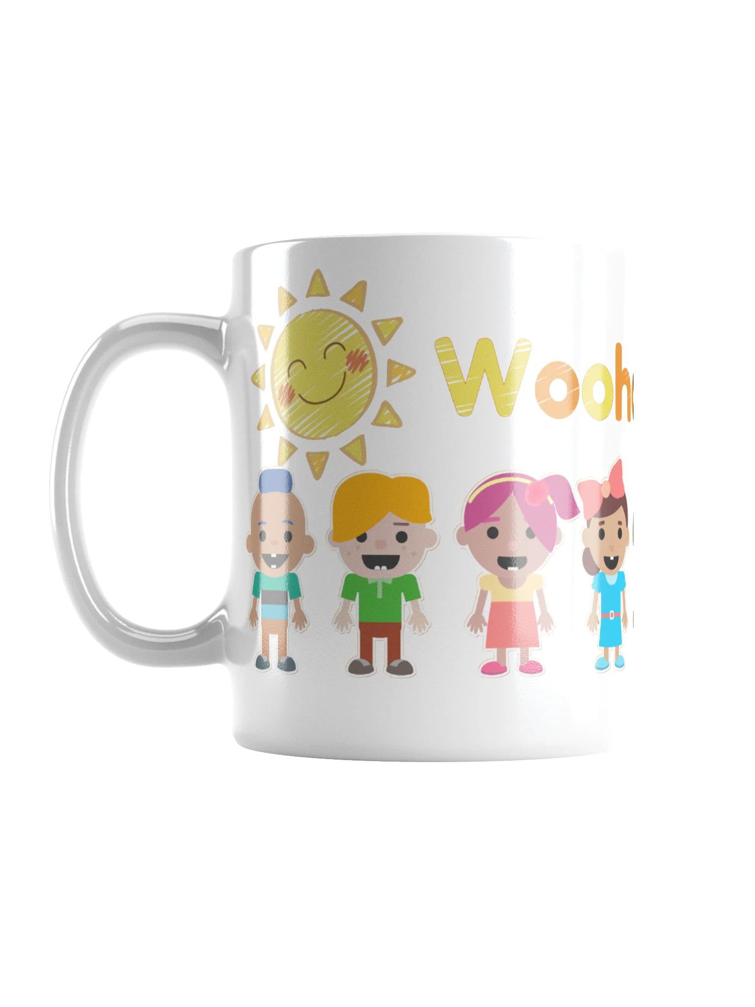 Sunshine Woohoo Storytime Kids White Glossy Mug product image (1)