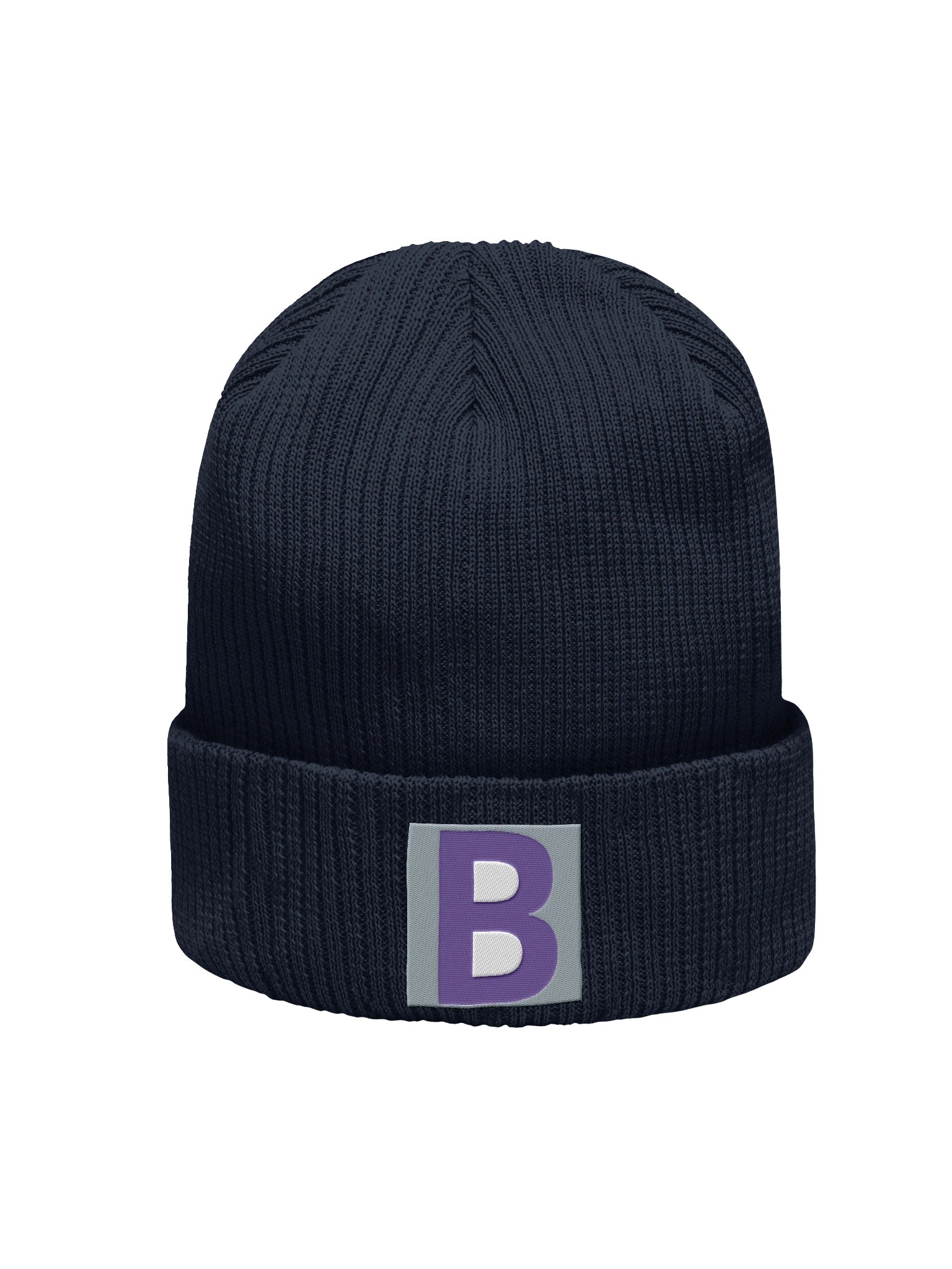 Bursting Purple Organic Beanie with B logo product image (1)