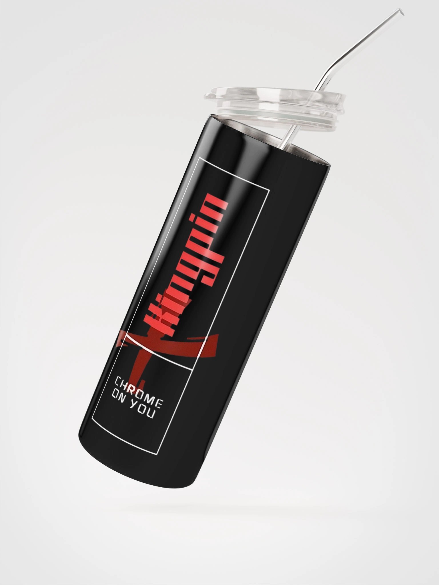 Kingpin Stainless steel tumbler- Black - "Chrome on you" collection product image (2)