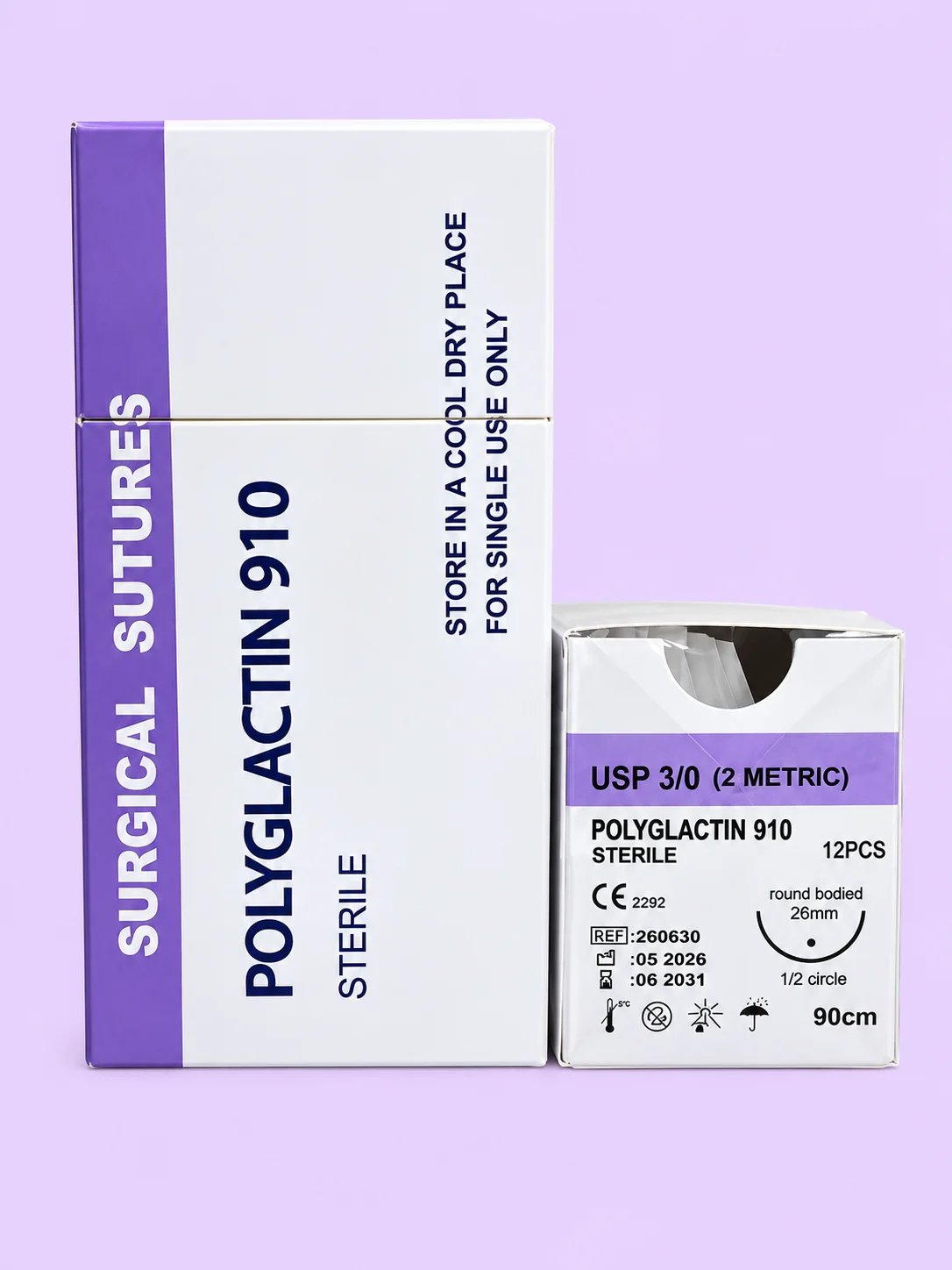 Absorbable Sterile Surgical Sutures (Box of 12) product image (4)
