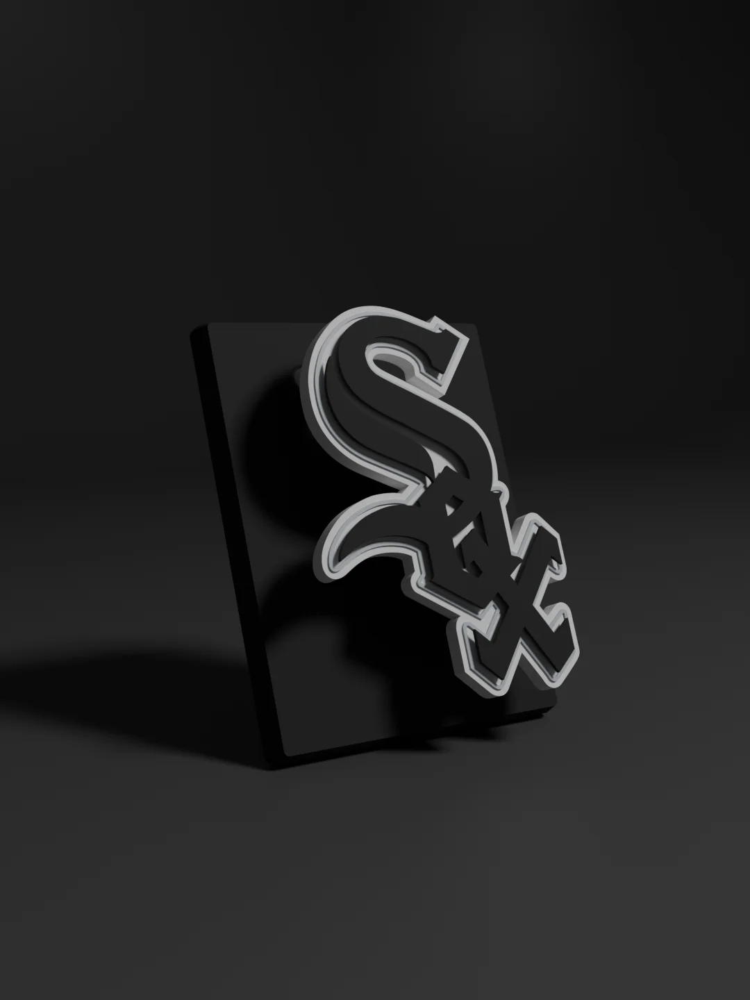 Chicago White Sox 3D Printed Floating Logo Sign (Digital File Only) product image (1)