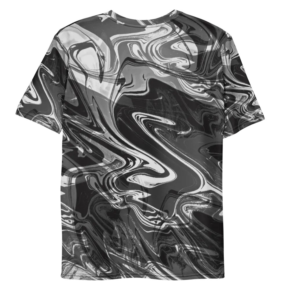 Black and White Swarm Pattern Urban Design T-Shirt product image (9)