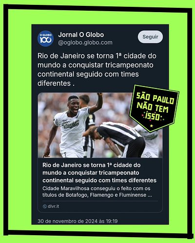 Todo carioca amanheceu gigante hoje (menos os vascaínos mas abafa).