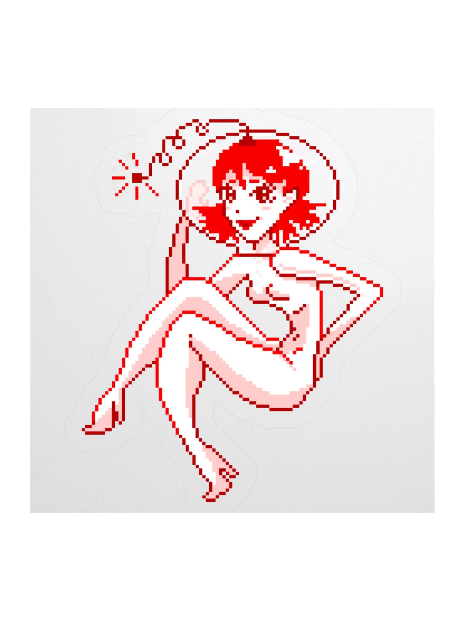Retro Spacegirl smaller sticker product image (1)
