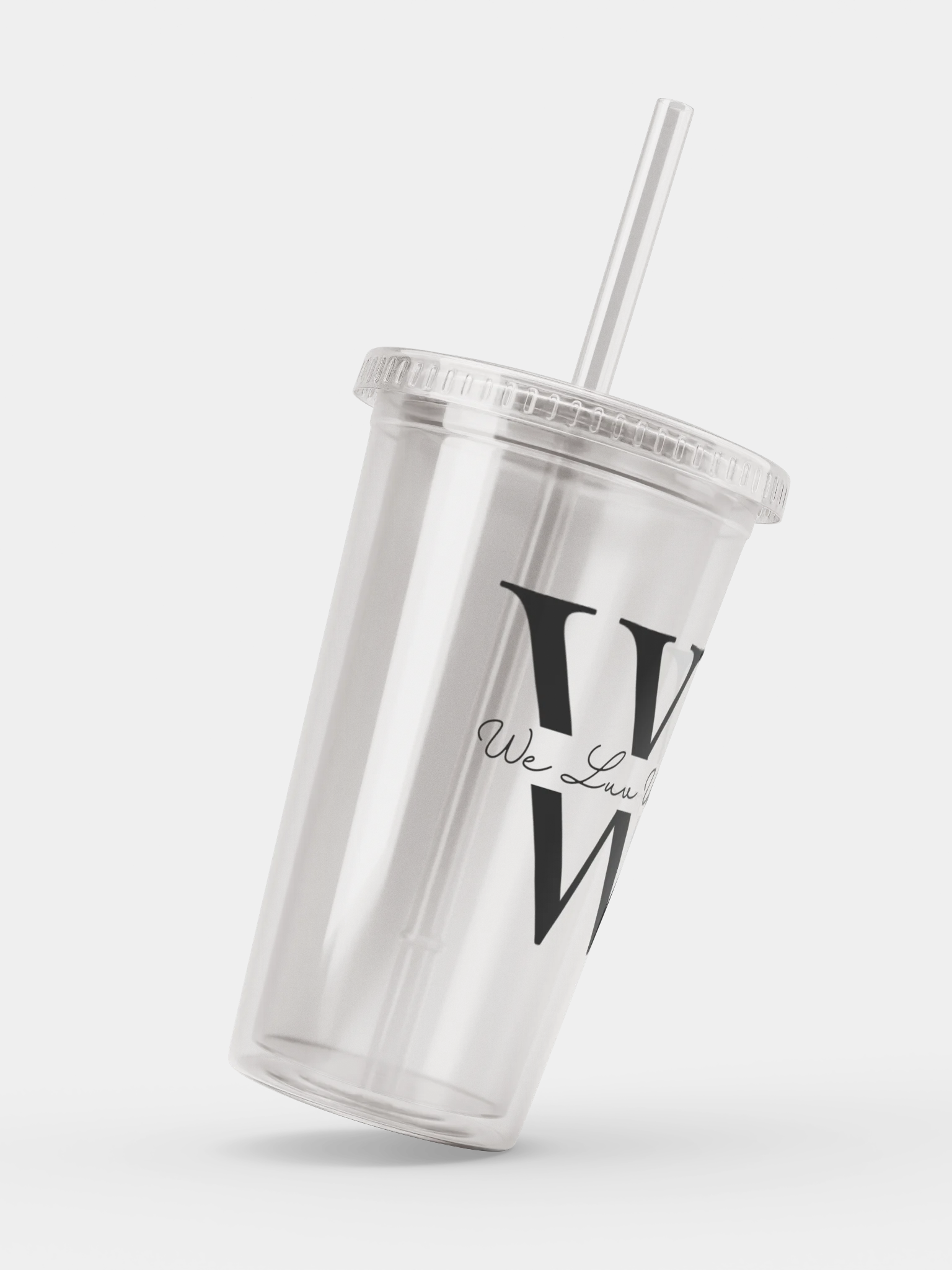 WLU Double Wall Clear Plastic Tumbler product image (2)