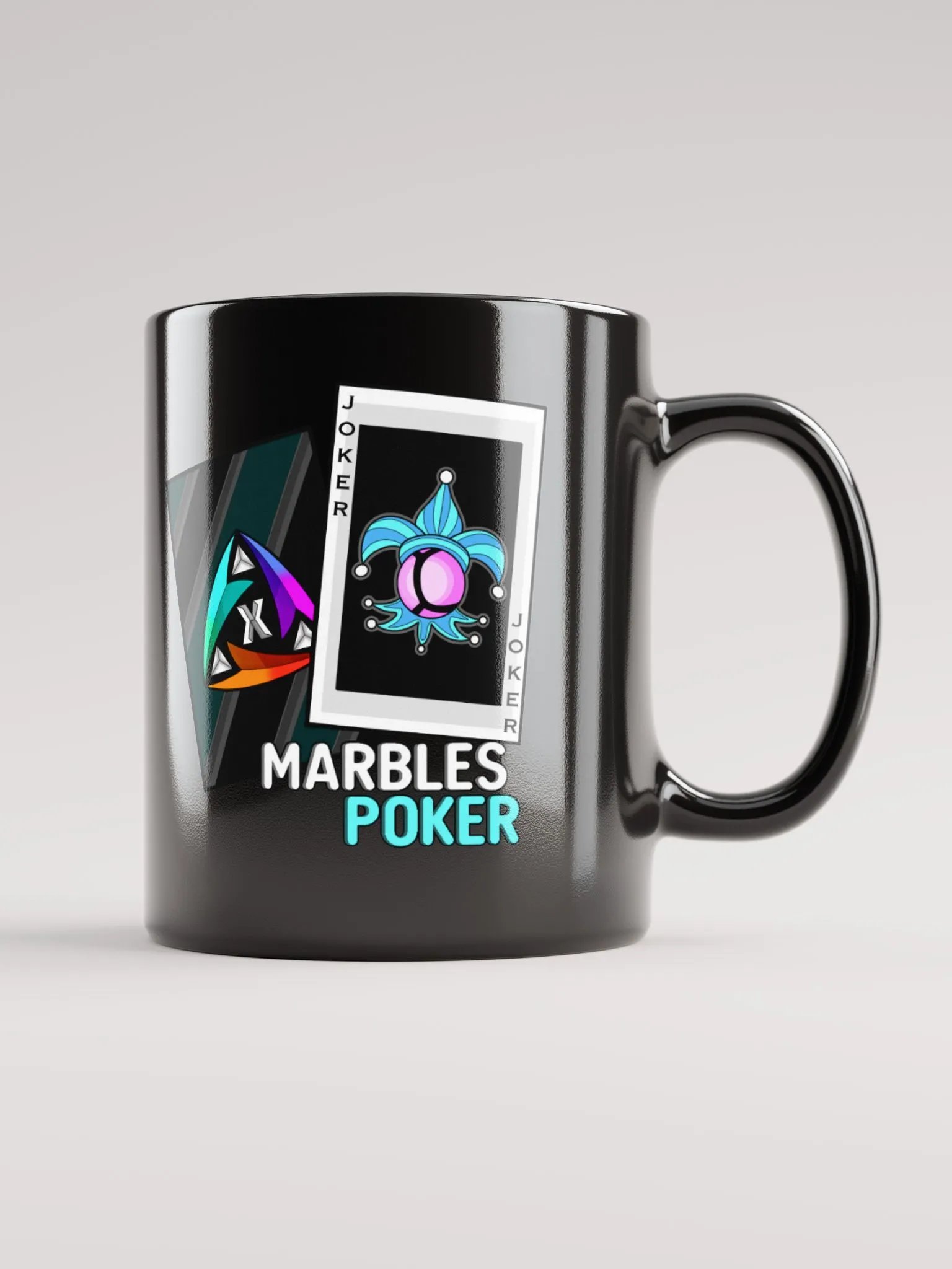 Marbles Poker V2 Black Glossy Mug product image (12)