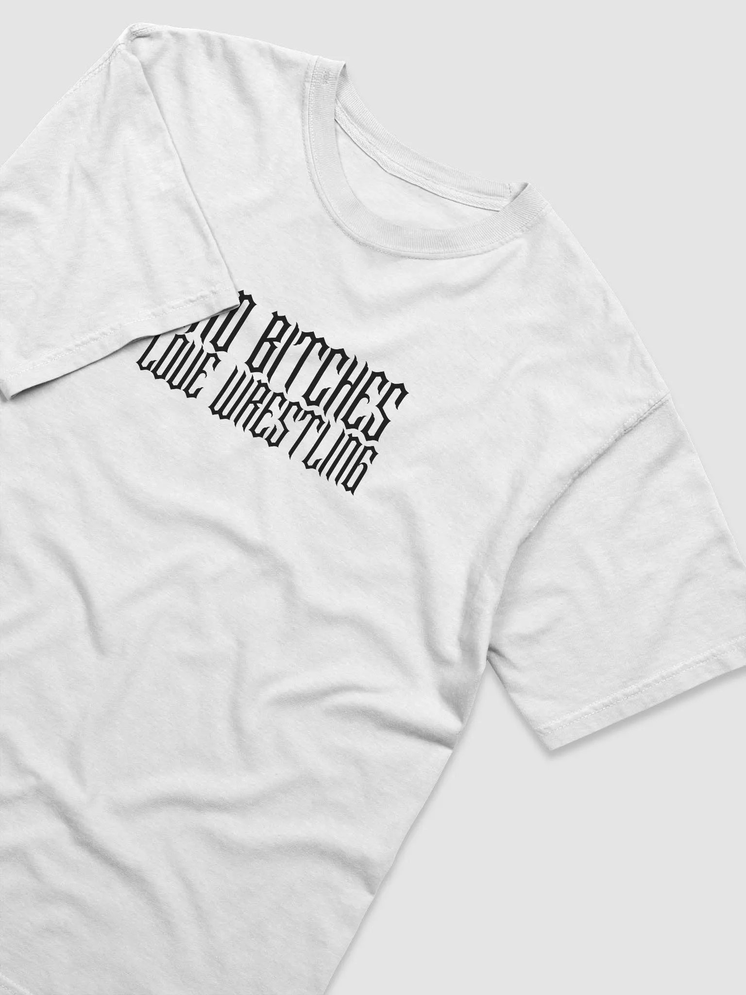 Bad Bitches Love Wrestling Grunge Short Sleeved T-Shirt product image (15)