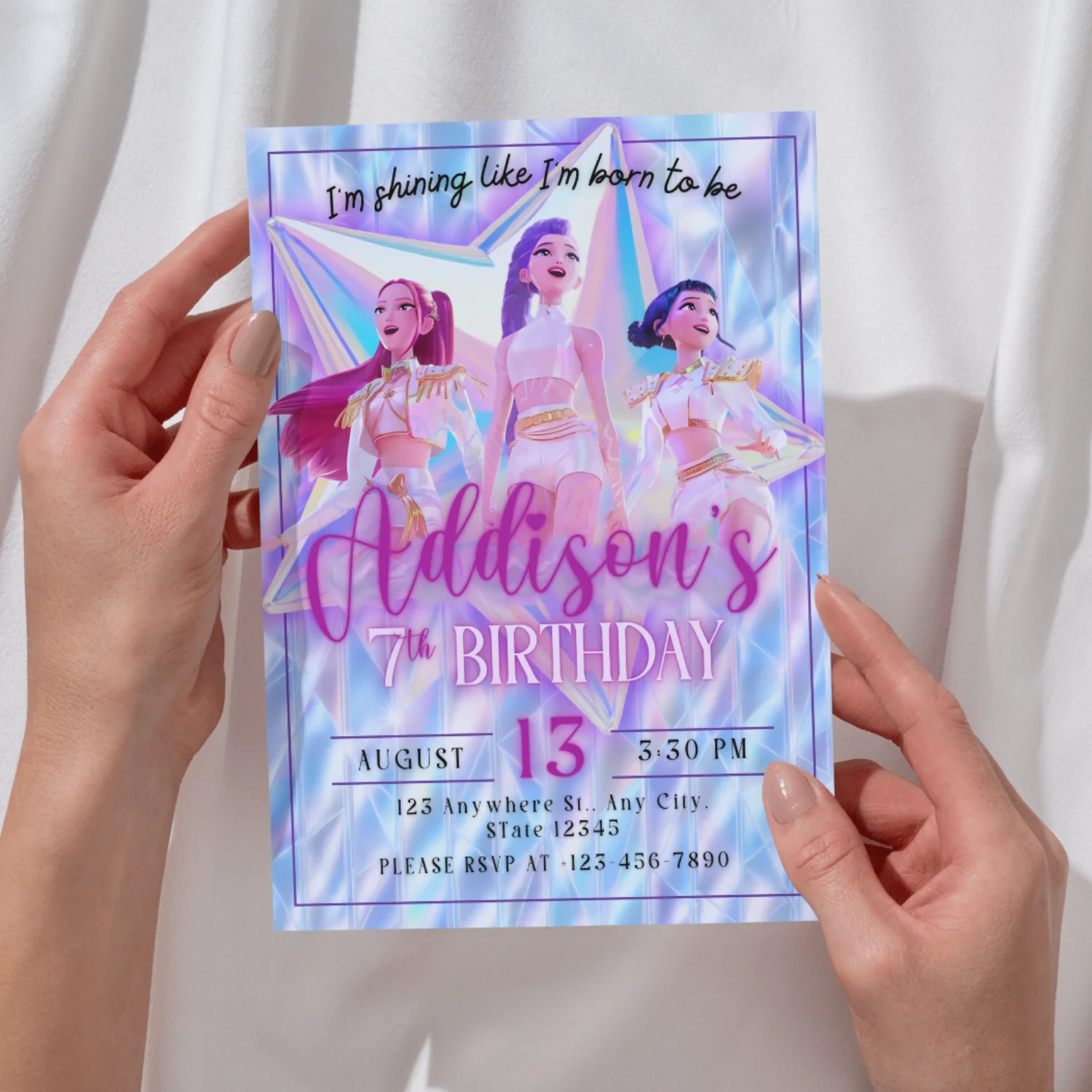K-Pop Demon Hunters Birthday Invitation – Editable Canva Template product image (4)