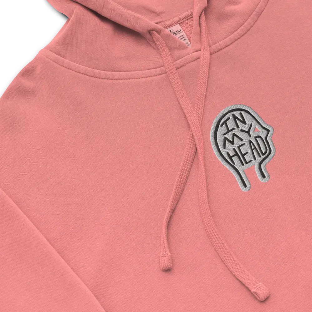 In My Head embroidered pigment hoodie (bubble design) product image (1)