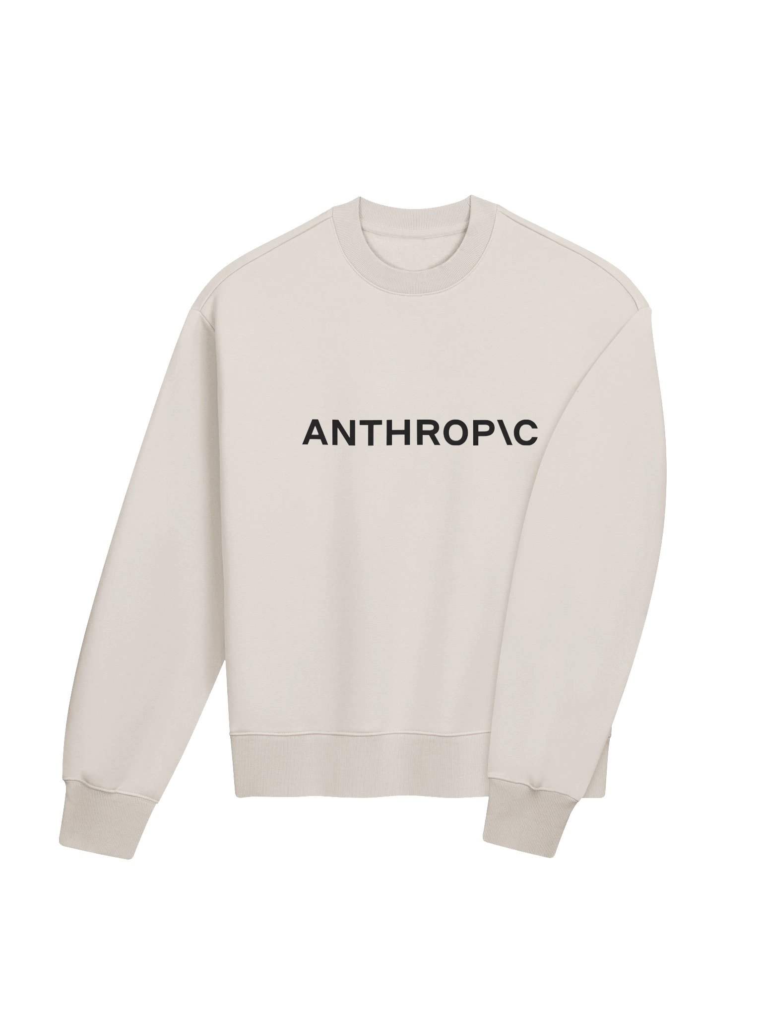 anthropic — heavy crewneck (bone) product image (4)