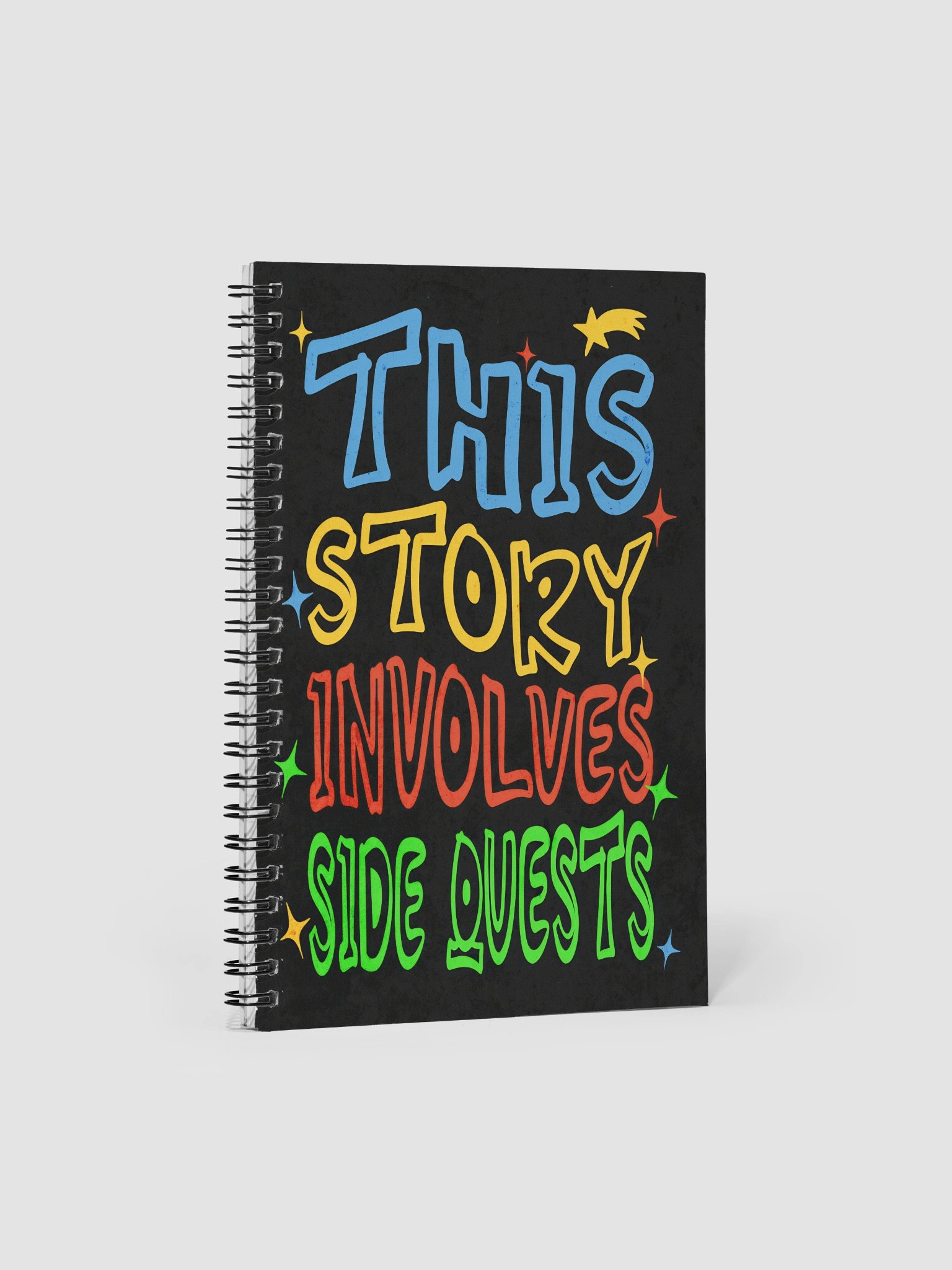 Funny Side Quest Notebook – Gamer Humor Journal “This Story Involves Side Quests” product image (1)