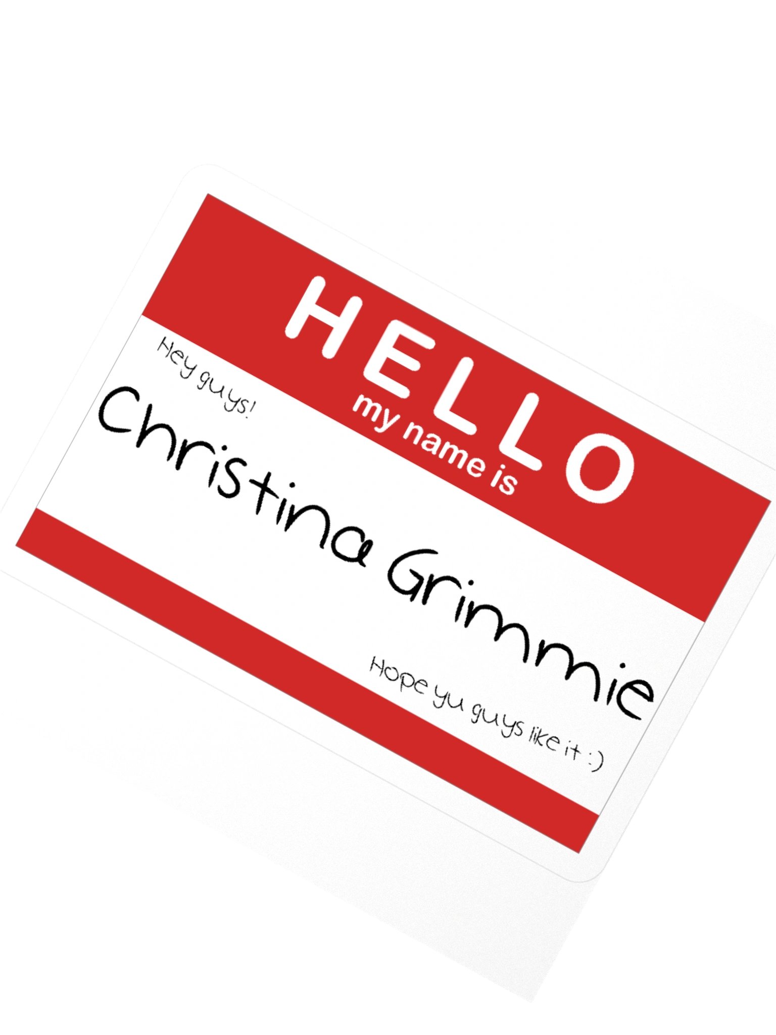 Hello My Name Is Christina Grimmie Sticker product image (2)