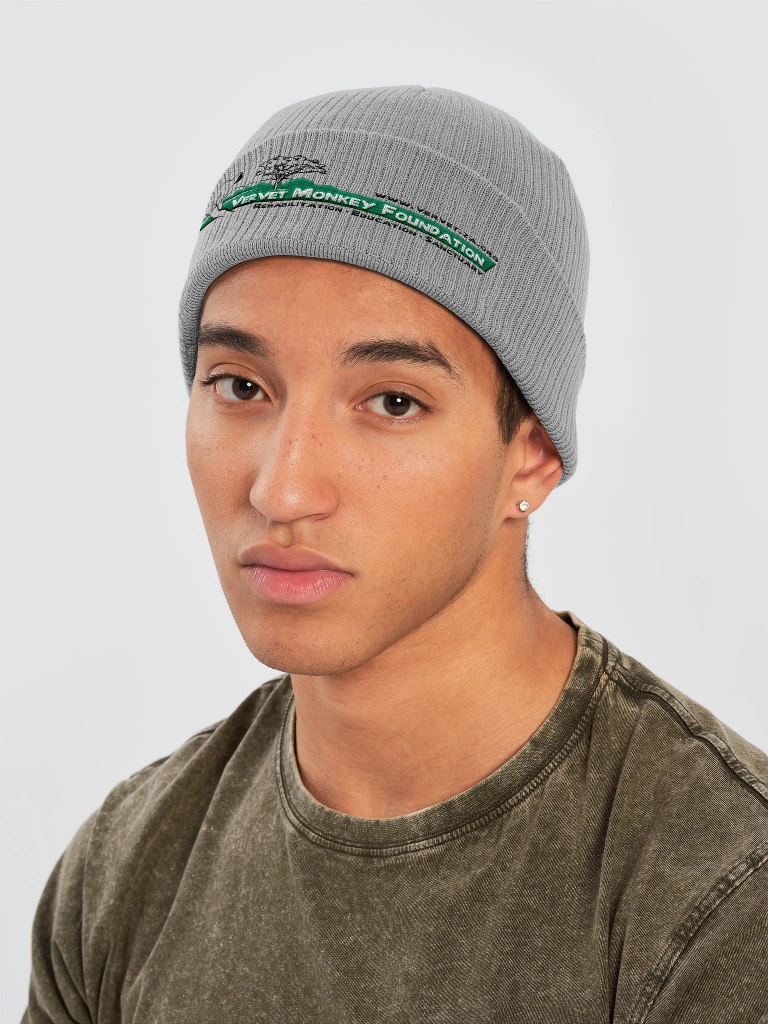Vervet Monkey Foundation Organic Ribbed Beanie product image (3)