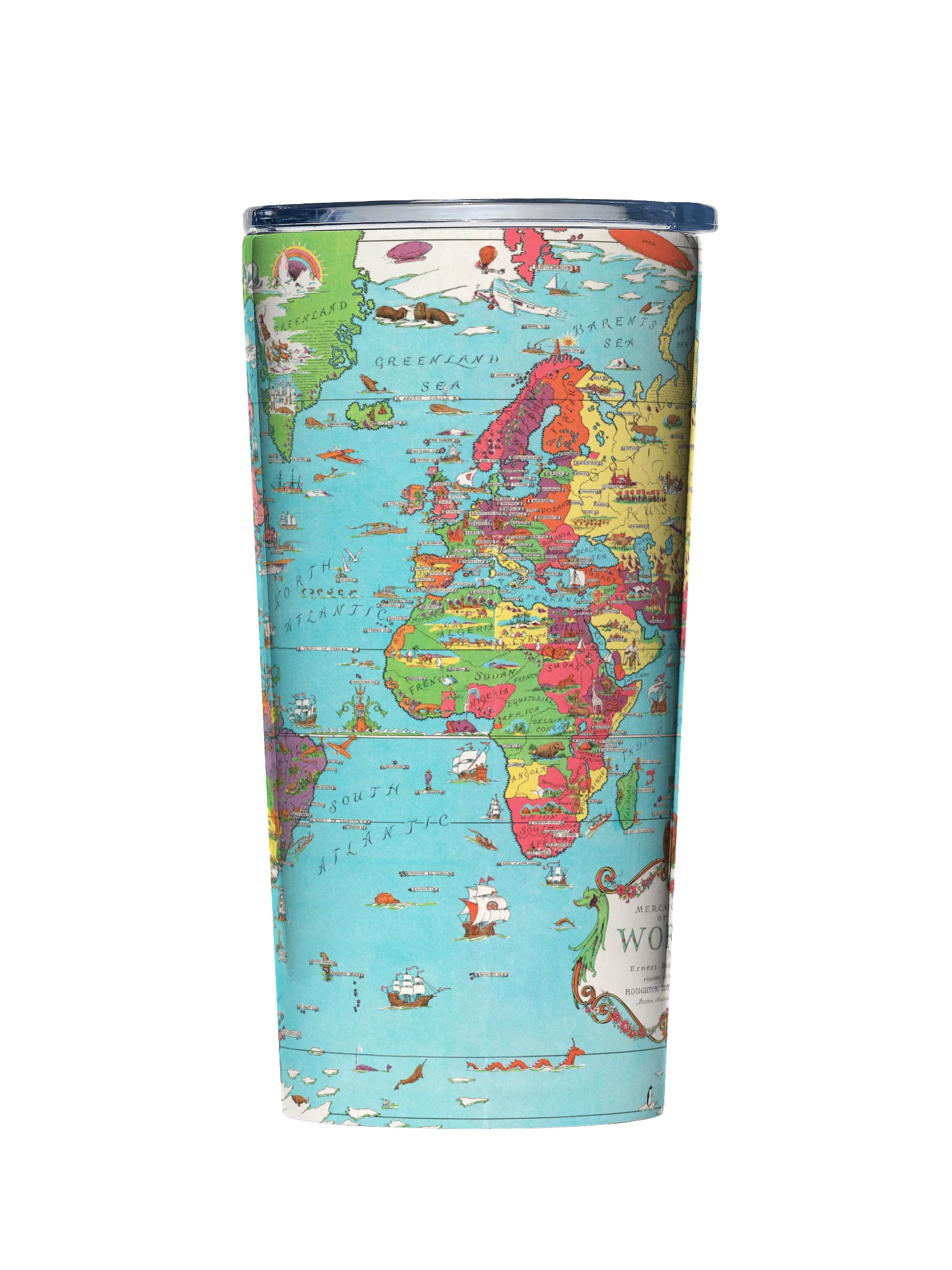 Vintage Mercator World Map Tumbler product image (1)