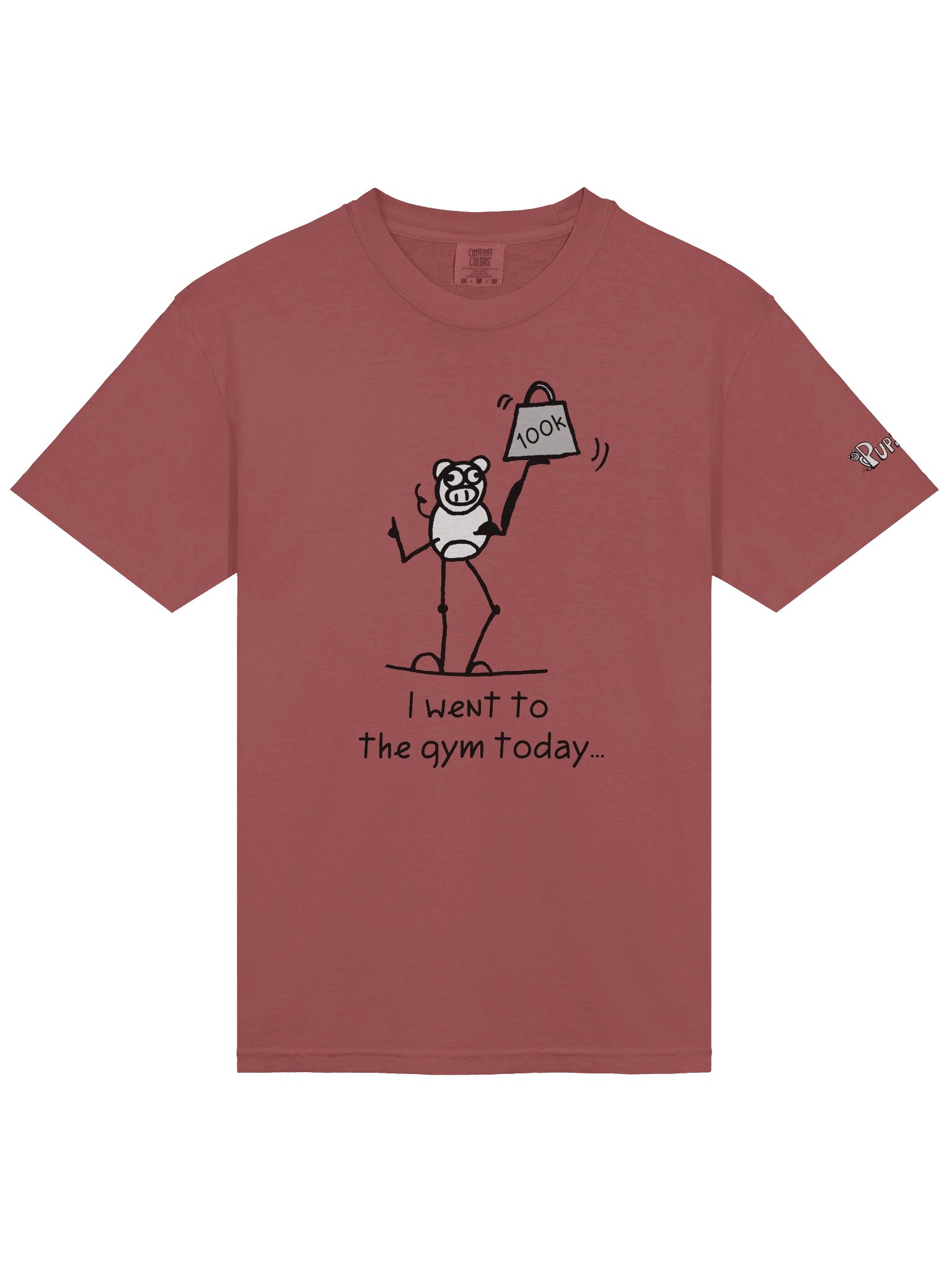 'I went to the gym today' Pupsies! Heavyweight T-Shirt product image (26)
