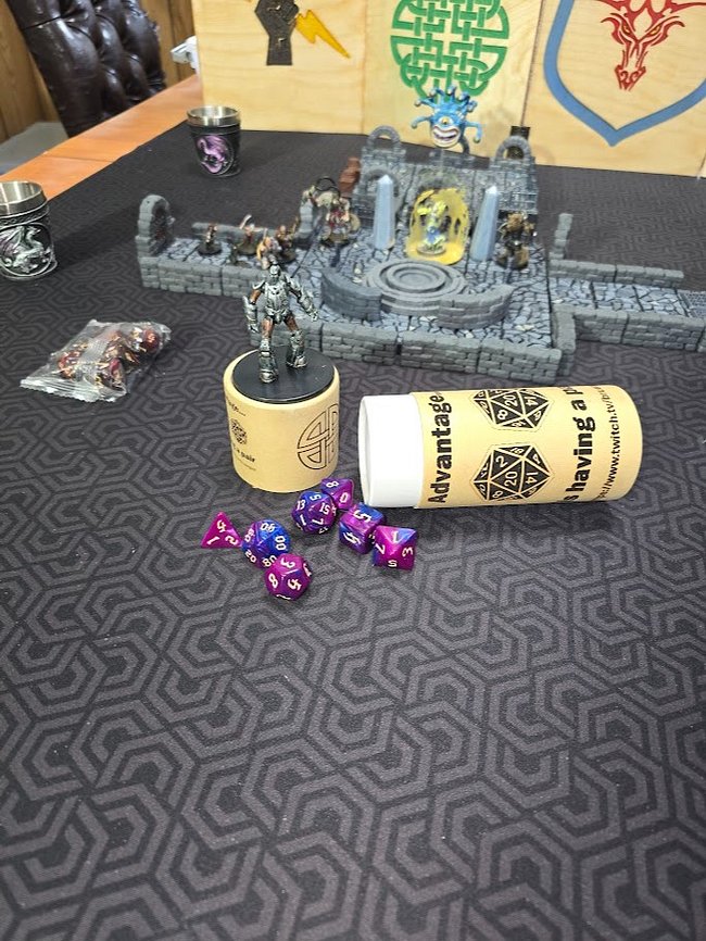 Dice Tubes with dice - Crafted