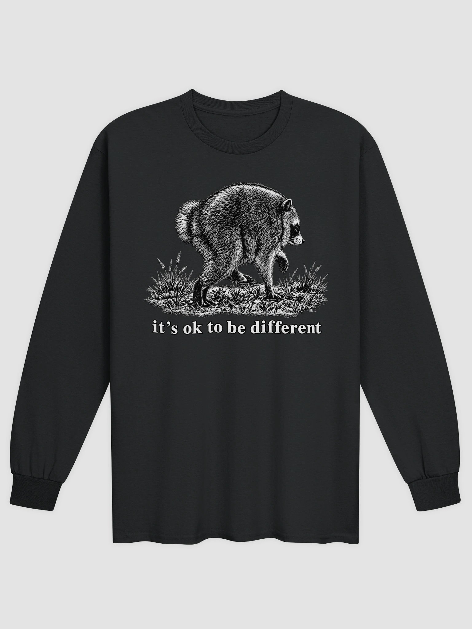 Jimothy Raccoon It's Ok to be Different Long Sleeve Shirt product image (1)