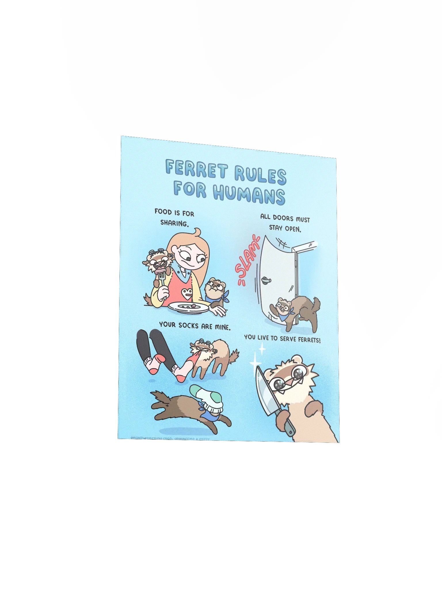 Ferret Rules for Humans | Poster product image (3)