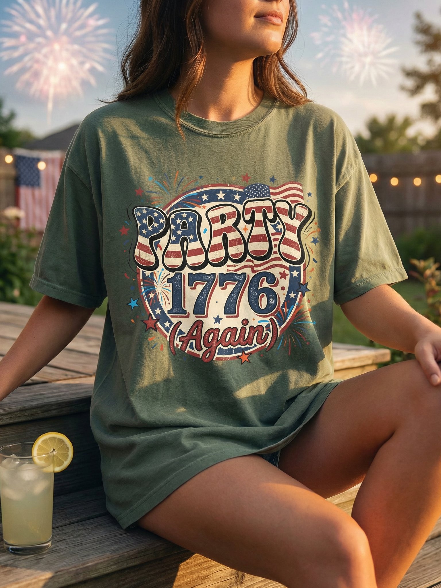 Party Like It Is 1776 Again Shirt, Patriotic 4th of July Tee product image (1)