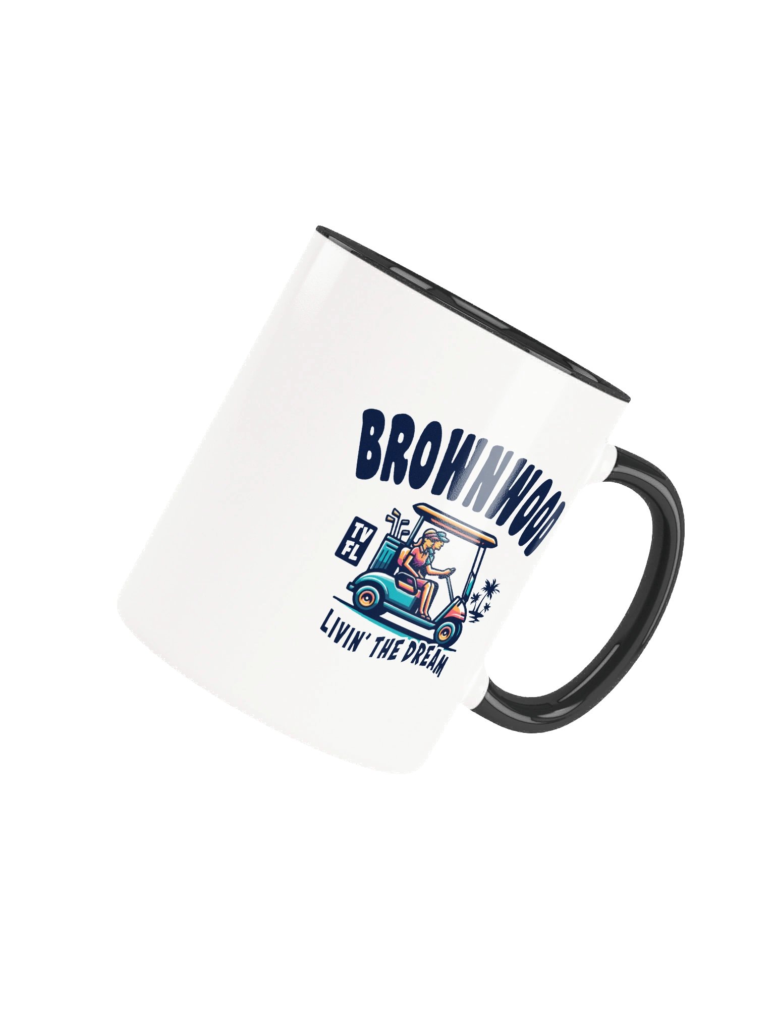 Brownwood TV Florida USA Fun Golf Cart Design Coffee Mug product image (4)