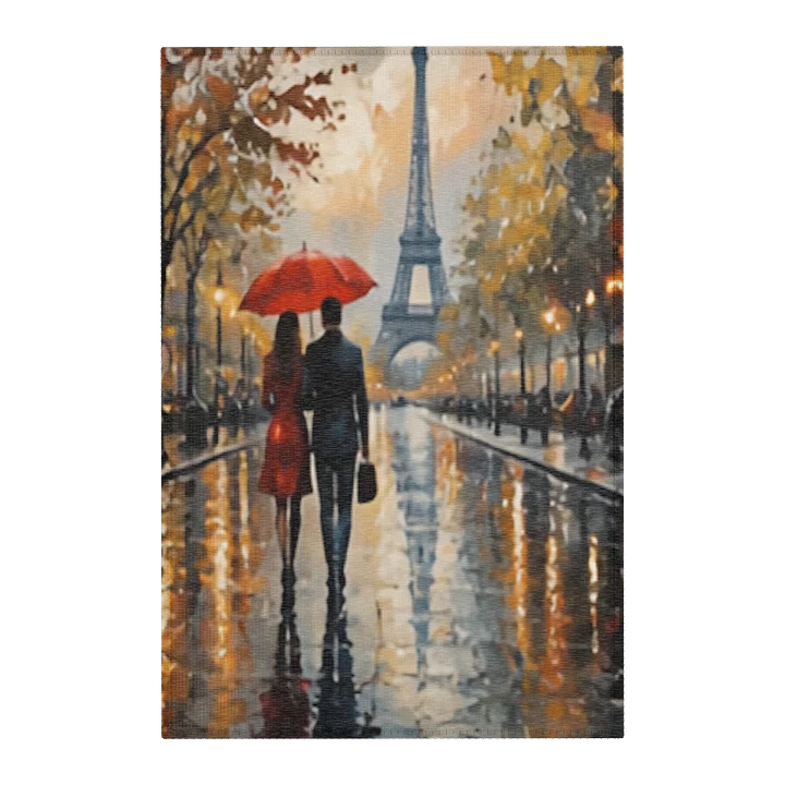 A Symphony in Slate: Rainy Day in Paris Area Rug product image (1)