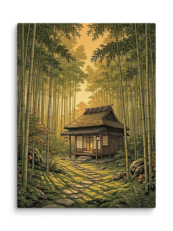 Tranquil Bamboo Forest Retreat Canvas - Zen Minimalist Wall Art product image (1)