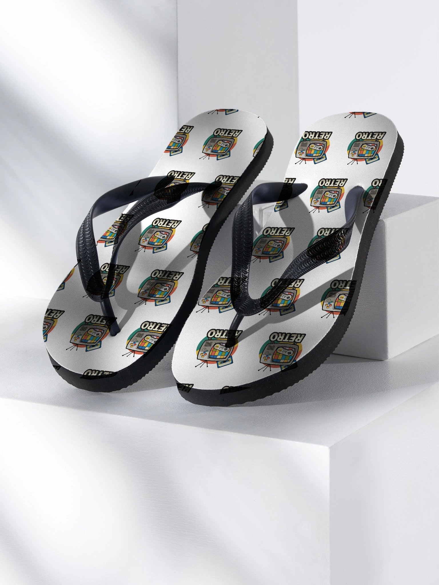 Retro TV Test Pattern Flip-Flops product image (2)