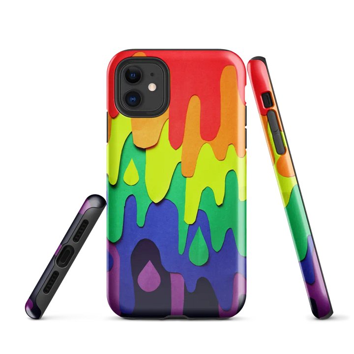 Rainbow Drip iPhone® Tough Case - Vibrant & Durable Protection product image (1)