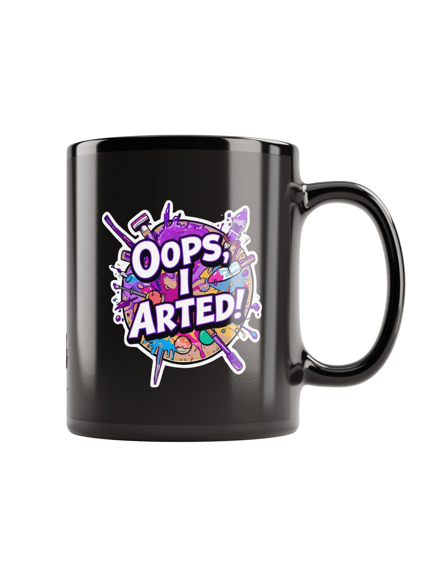 Oops, I arted black mug product image (1)