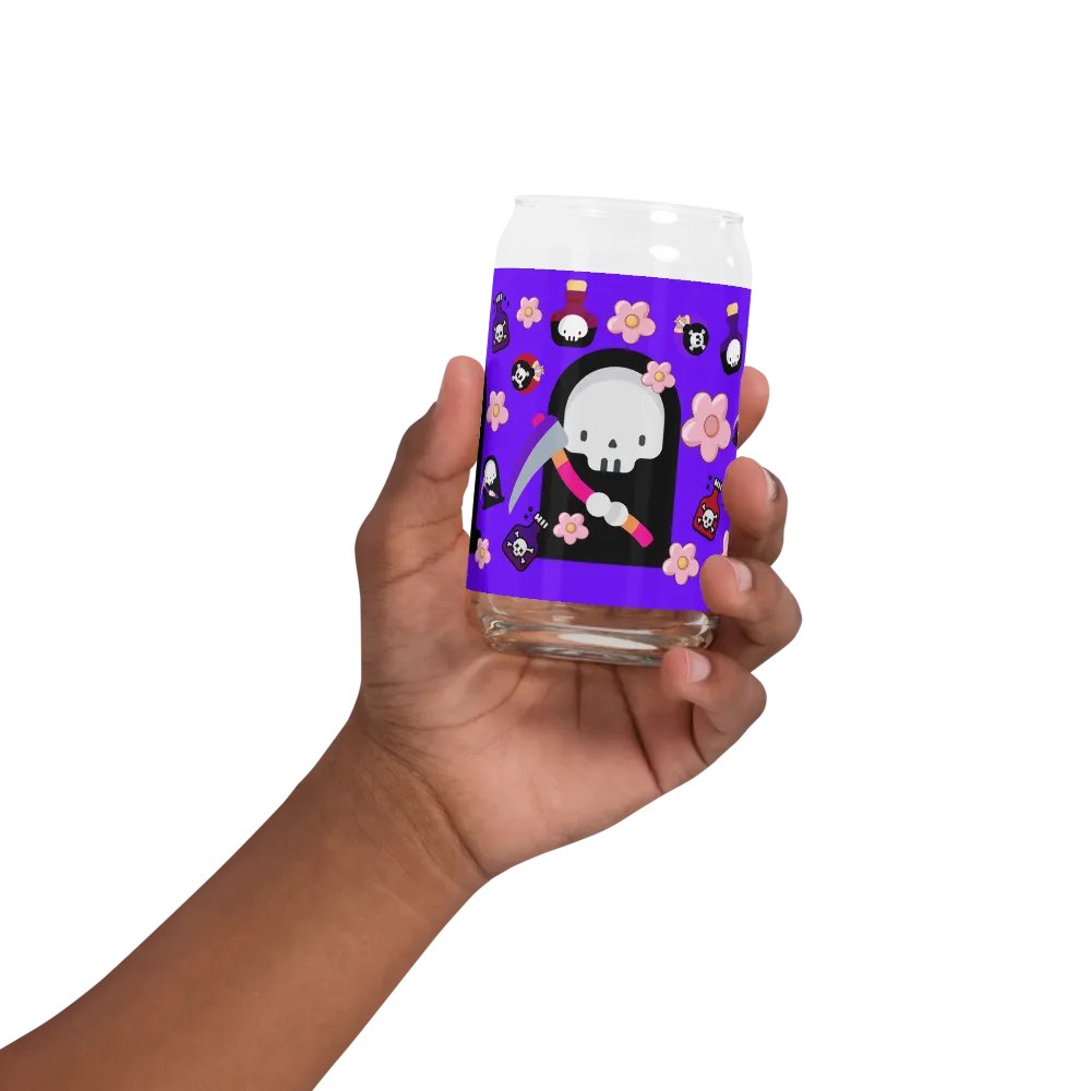 Purple Grim Reaper Glass Tumbler product image (3)