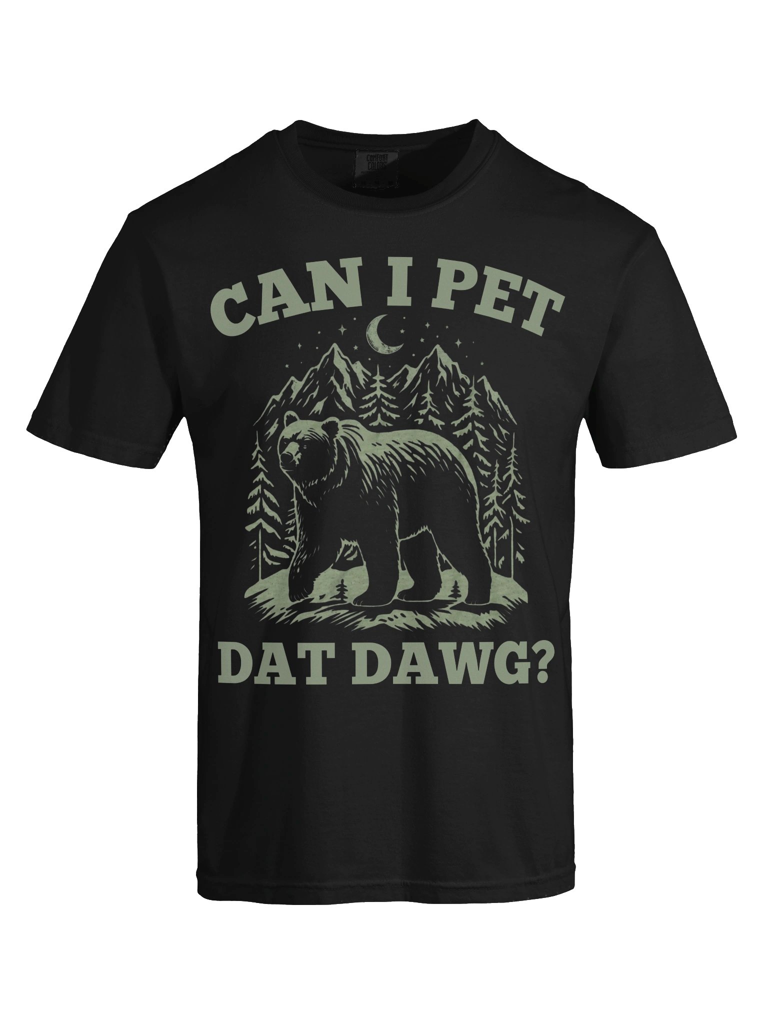 Can I Pet Dat Dawg Bear T-Shirt | Funny Camping Bear Graphic Tee | Outdoor Humor Shirt product image (42)