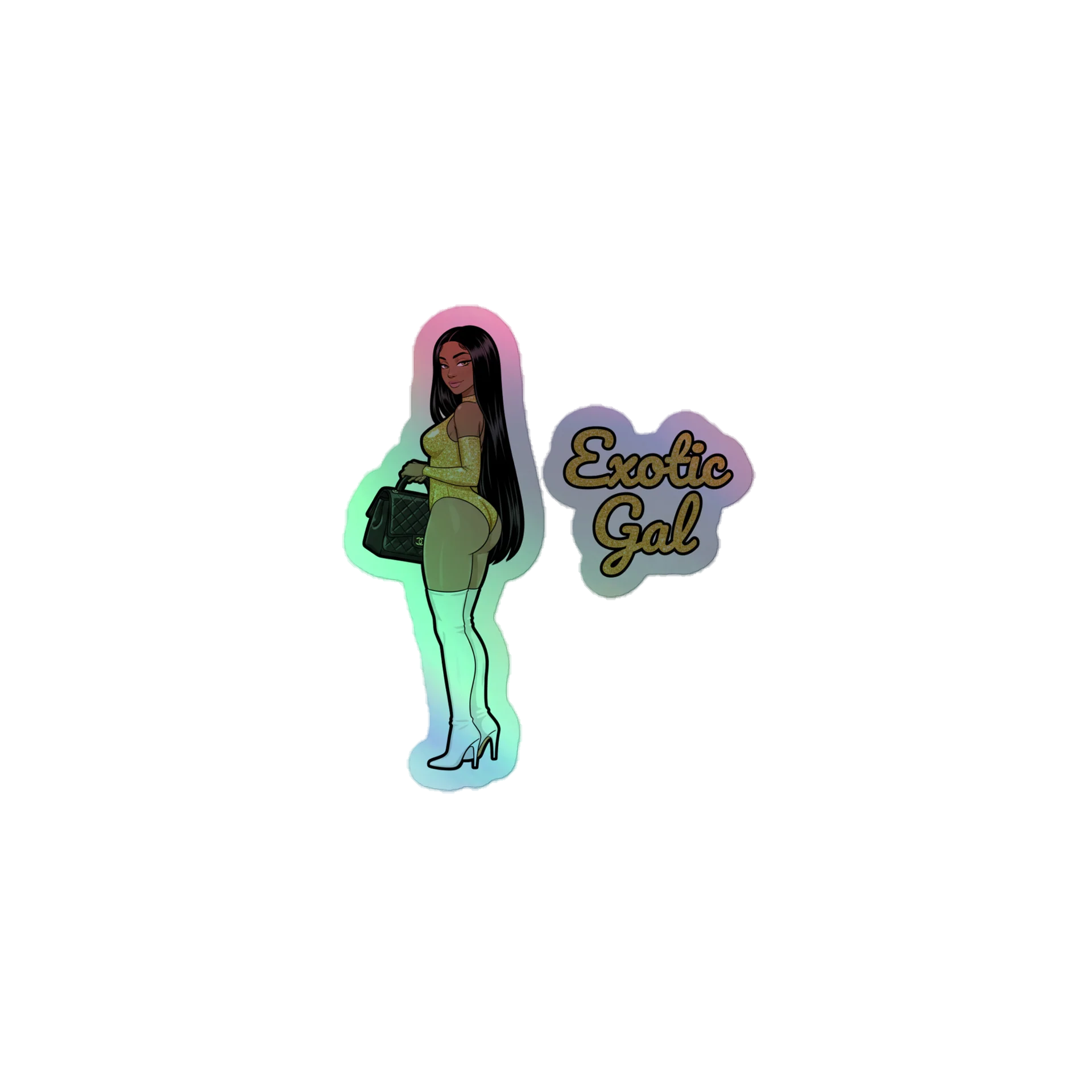 Exotic Gal Holographic Sticker product image (1)