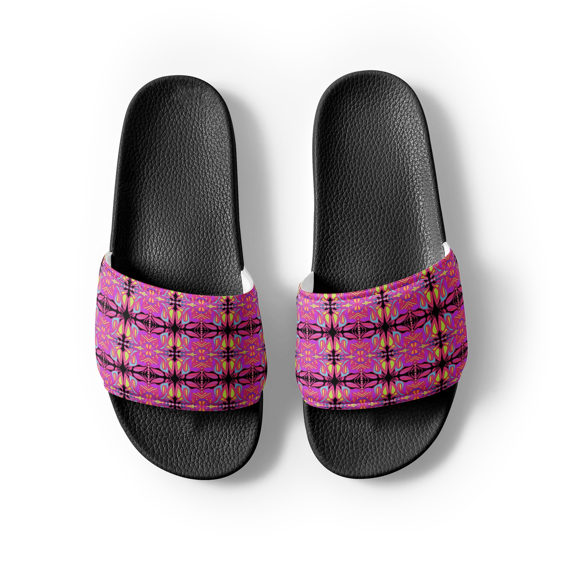 Mellow Magenta Women's Slides (Black Background) product image (1)